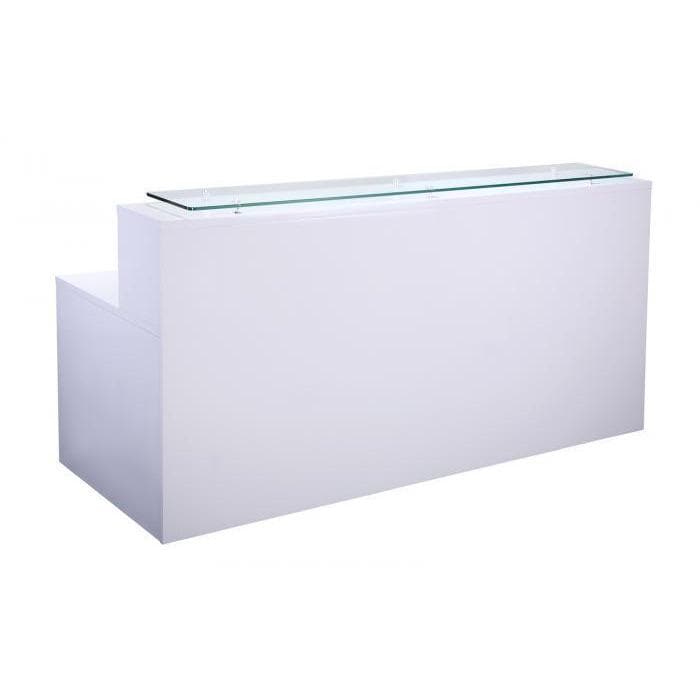 white reception counter
