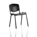 ISO Stacking Meeting Chair Black Poly Black Frame DY