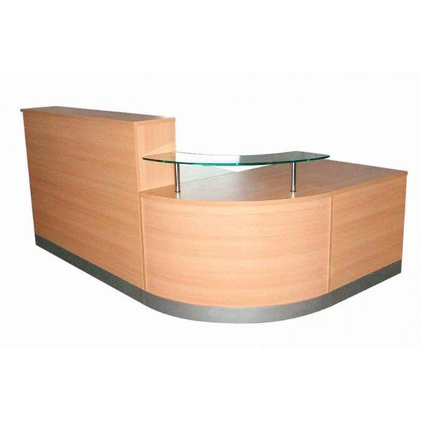 L Shaped Reception Counter MW - Kings Office Furniture