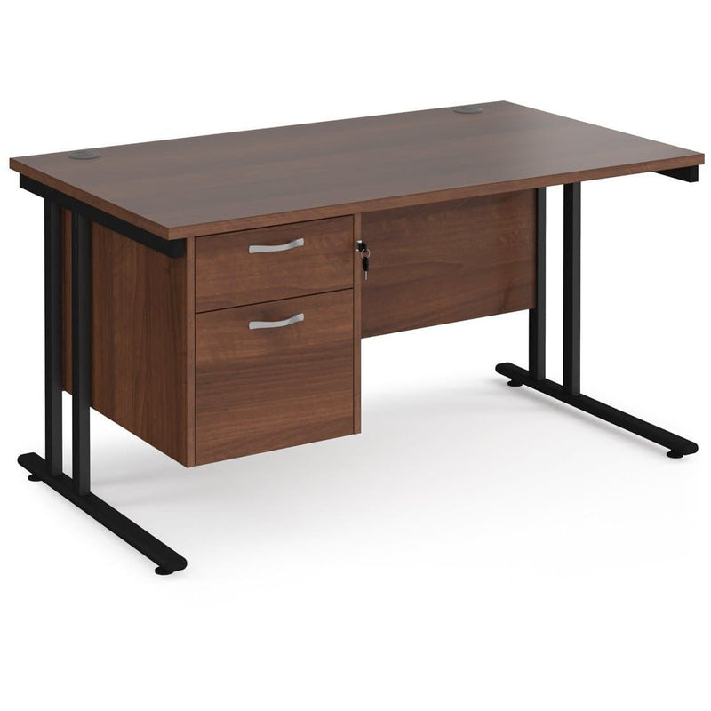 straight desk 2 drawer pedestal 