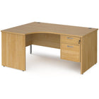 office desk with pedestals 