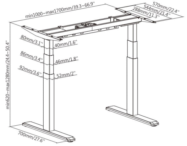 NEW Dual Motor Height Adjustable Sit-Stand Desk