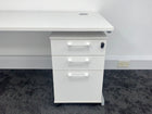 New Modern White Rectangle Desks 1400 x 800
