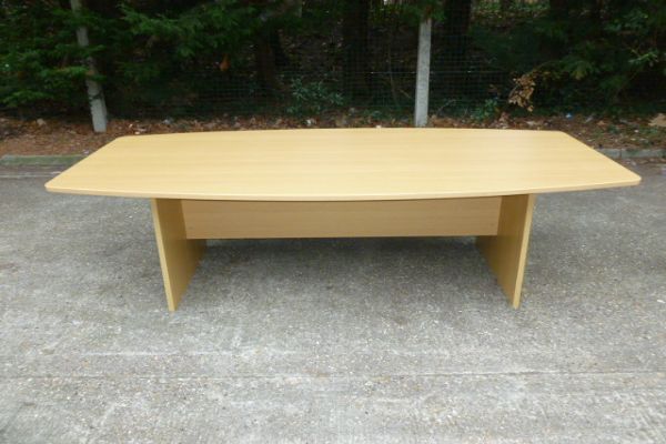 Oak Slab Ended 2400×1200 Meeting Table