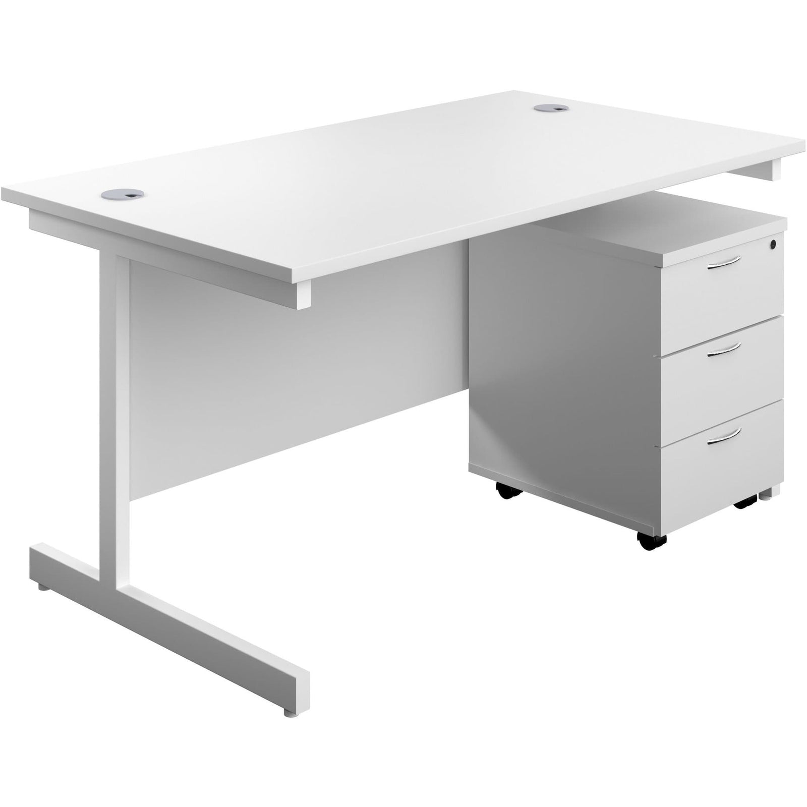 Rectangle Desk & 3 Drawer Pedestal CT