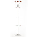 silver office coat stand