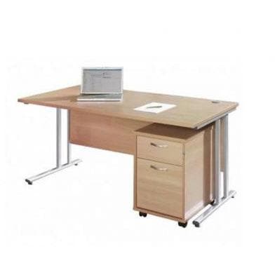 office desk with pedestal