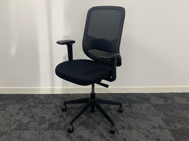 Used OrangeBox Do Task Chair Black+White Edition With New Seat & Arm Pads
