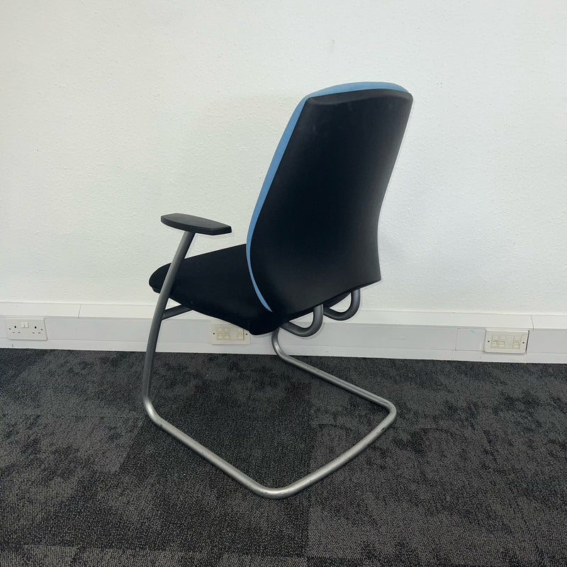 backview of a second hand cantilever meeting chair