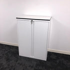 Used White Steel Cupboard with 2 Adjustable Shelves
