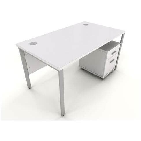 White bench desk 