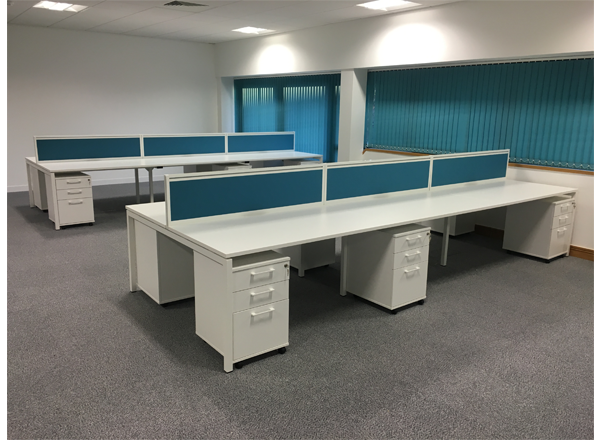 White Bench Desks