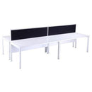 white Four person bench deks 