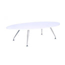 white oval meeting table
