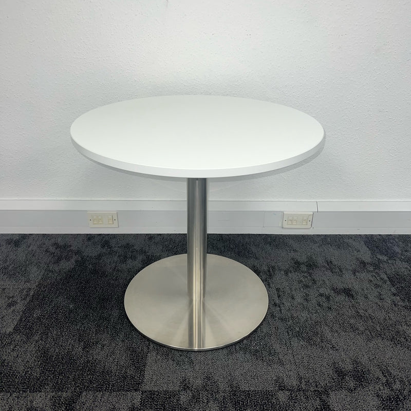 Used White Round Table 800mm Dia