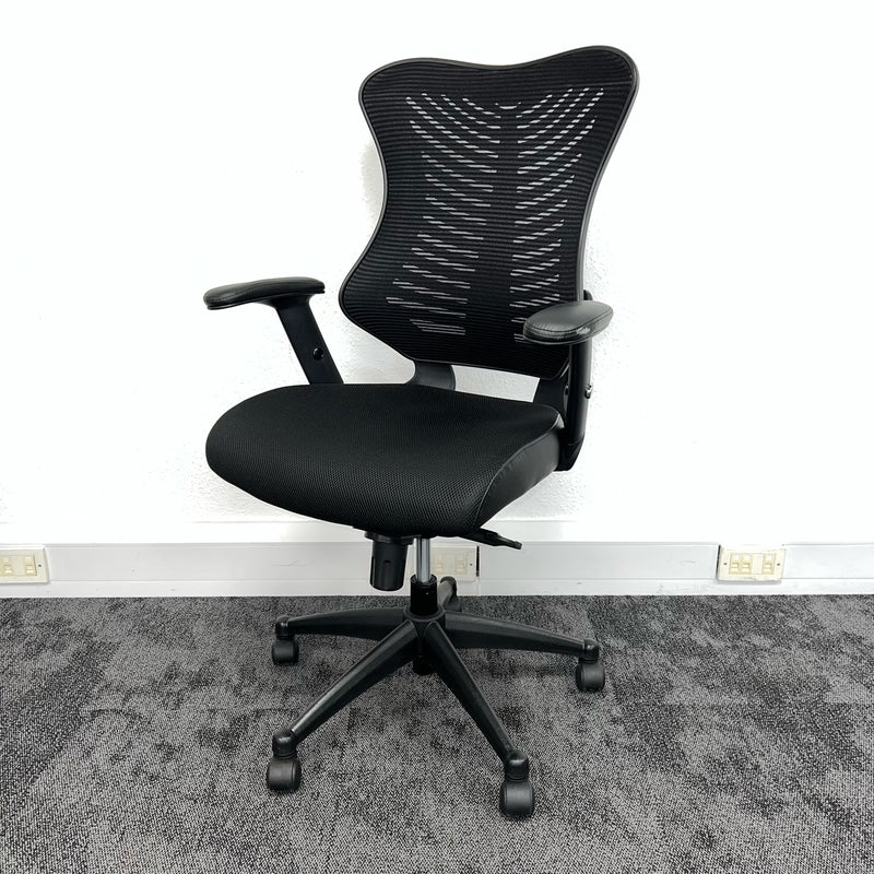 Used Spine High Back Black Mesh Operator Chair