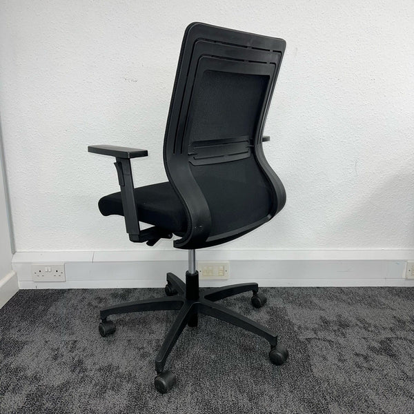 Used Black Mesh Task Chair with Adjustable Lumbar